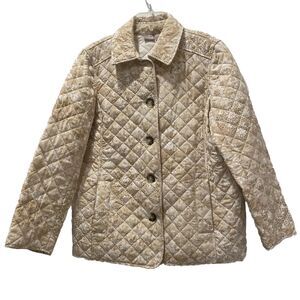 Chico's Barn Jacket Womens Cottagecore Lagenlook‎ 2 Floral Quilted Lightweight